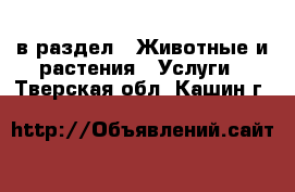  в раздел : Животные и растения » Услуги . Тверская обл.,Кашин г.